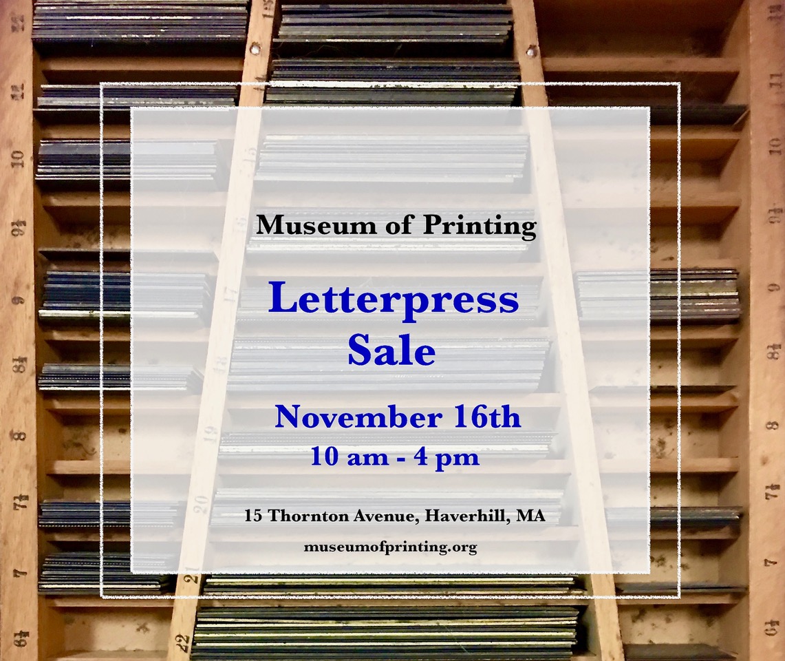 Letterpress sale Nov. 16th