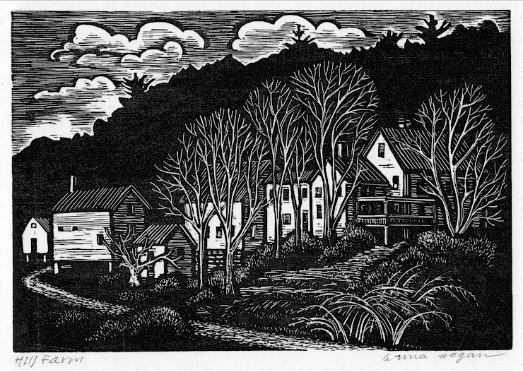 Anna Hogan wood engraving